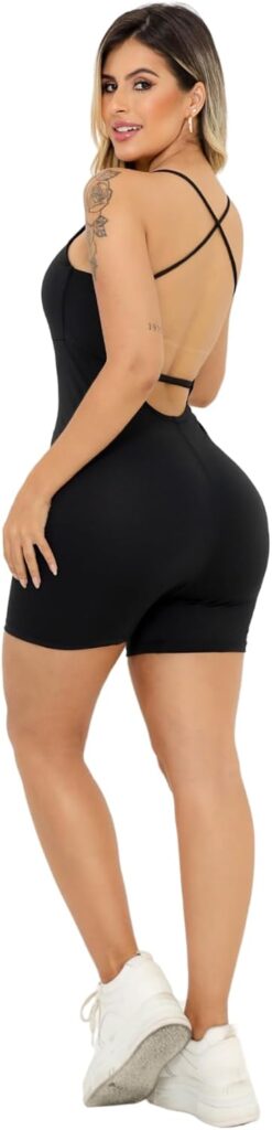 JinkingStore Macacão Esportivo Fitness Alcinha Liso em Suplex Academia Treino Preto P, M, G, GG 12 51Ze BycFQL. AC SL1500
