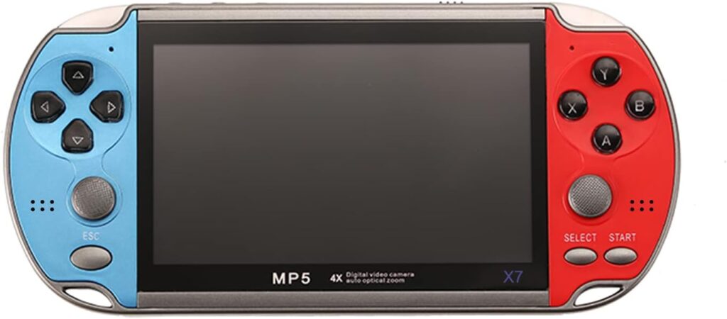 Console de videogame,Console de videogame X7 de 4,3 polegadas Jogres de videogame portáteis Double Rocker 8GB de memória integrada 1000 Games MP5 controlr de jogo Saída de TV 7 51kw3H pYPL. AC SL1500