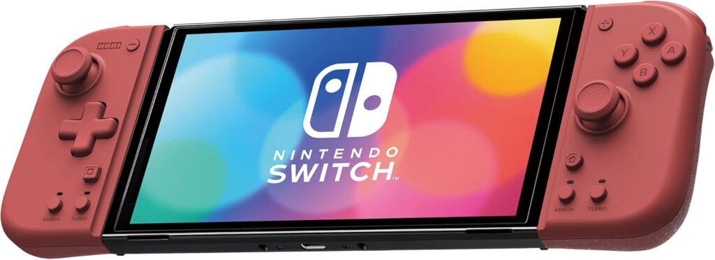 HORI Nintendo Switch Split Pad Compact (Apricot Red) - Ergonomic Controller for Handheld Mode - Officially Licensed by Nintendo 3 610bg kRRCL. AC SL1500