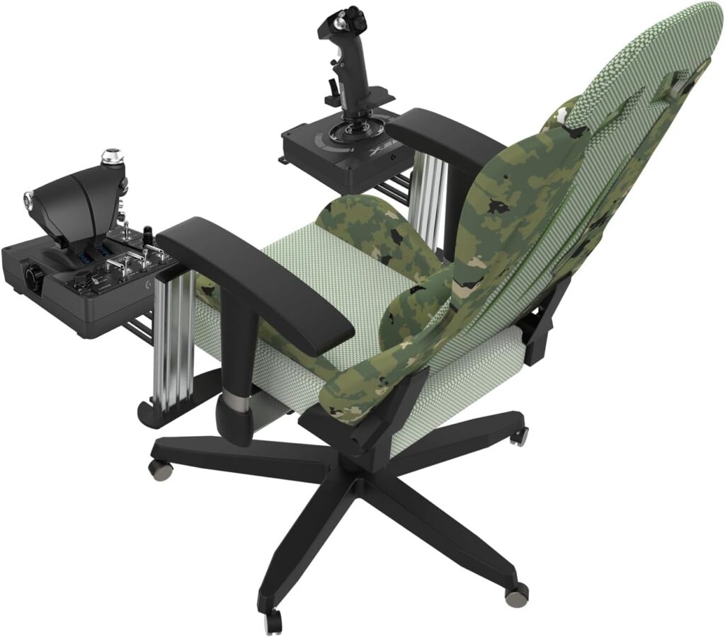 EG STARTS 2 Set Chair Mount for Flight Sim Game Joystick, Throttle & Hotas Systems Compatible with Logitech G X56, X52, X52 Pro, Thrustmaster T-Flight Hotas, TCA, T.16000M 1 6177F0QNxvL. AC SL1500