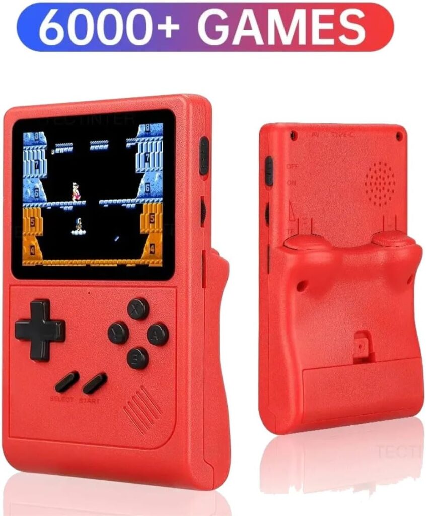 Console Portátil GB300 Mini Game Retrô, Tela de 3,0 Pol, Gamepad Suporte AV Output, Built-in 6000 Game para SF, SFC, GB, GBA Colocar na TV, Monitor - Vermelho. 11 618VmUHZ9ZL. AC SL1200