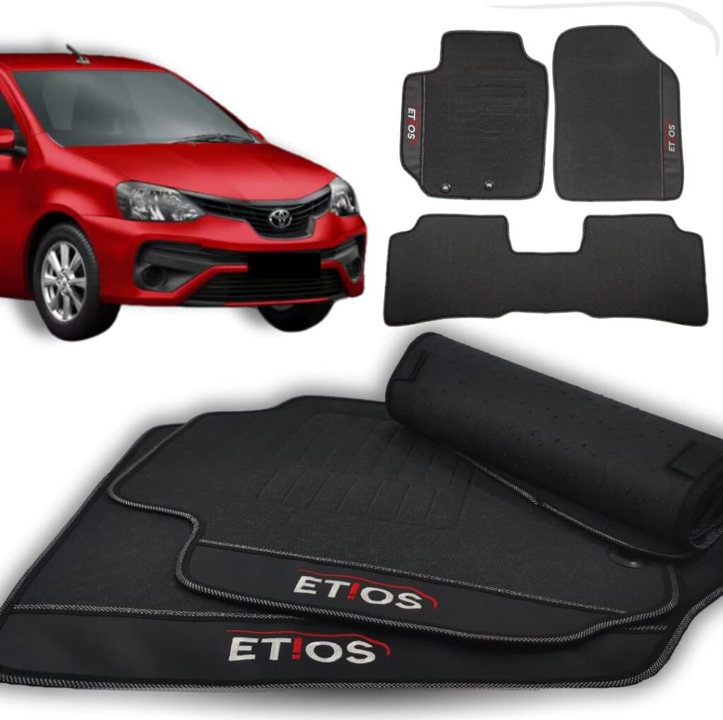 Jogo de Tapetes Automotivos Emborrachados para Etios Hatch 2010-2011 - 2012-2013 - 2014-2015 - 2016-2017 - 2018-2019 - 2020-2021 - 2022-2023 - 03 peças 4 618qrRgVslL. AC SL1080