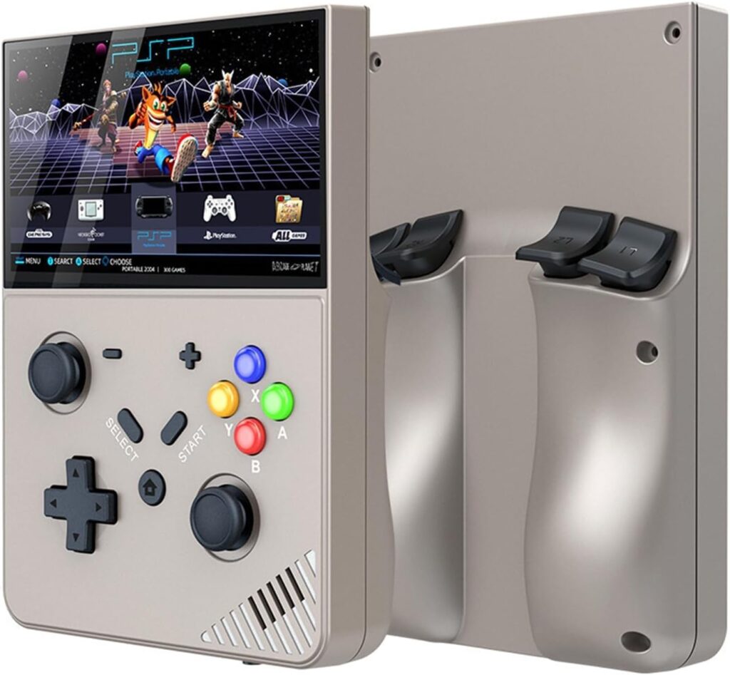 Console Portátil M8 Quad-Core com 128GB, Tela IPS 4,3'', 20.000+ Jogos, Sistema Linux Retrô, Bateria 4000mAh, Compatível com PSP, N64, PS1, NES e Mais 6 61NbncuuWUL. AC SL1500