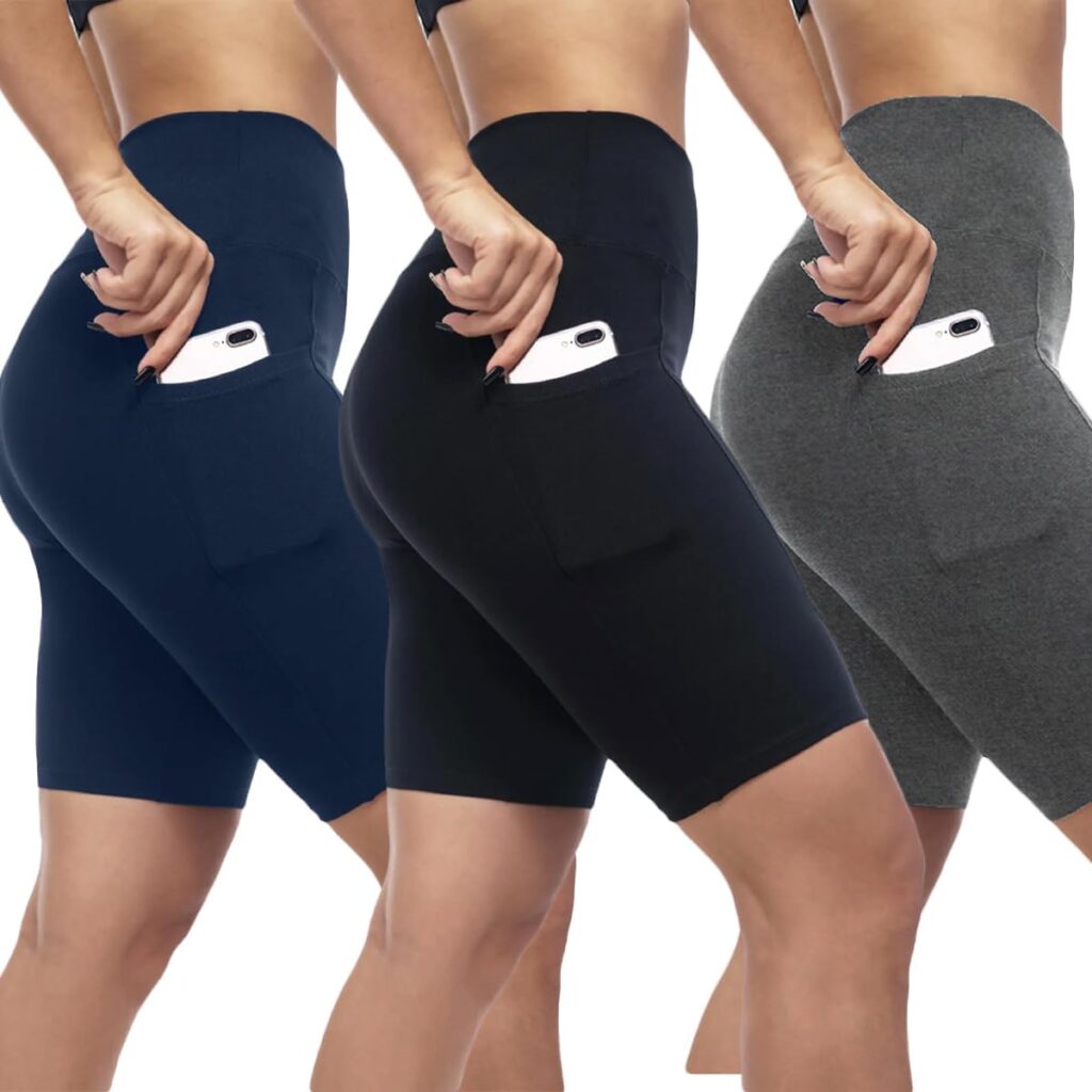 Kit 3 Shorts Legging Feminino Bermuda Fitness Preta Cintura Alta Com Bolso Lateral 1 61NcCPJL8JL. AC SL1200