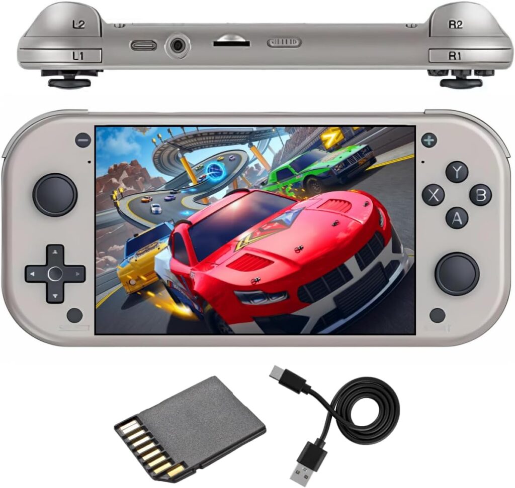 Video game Portátil Gamepad M17 20.000 Jogos Joystick Tela OLED IPS LCD Console De Jogos Game Retro 4.3 Polegadas Cartão memória 64 GB Jogos de emuladores Retro Vídeo Game Do Atari ao PSP Completo 3 61SzxNyos5L. AC SL1200