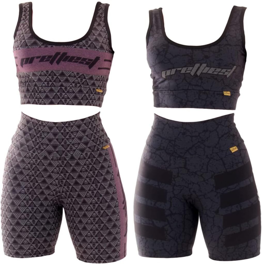 KIT 2 CONJUNTOS FITNESS TOP MAIS BERMUDA SUBLIMADO NÃO FICA TRANSPARENTE 6 61Zew ynomL. AC SL1080