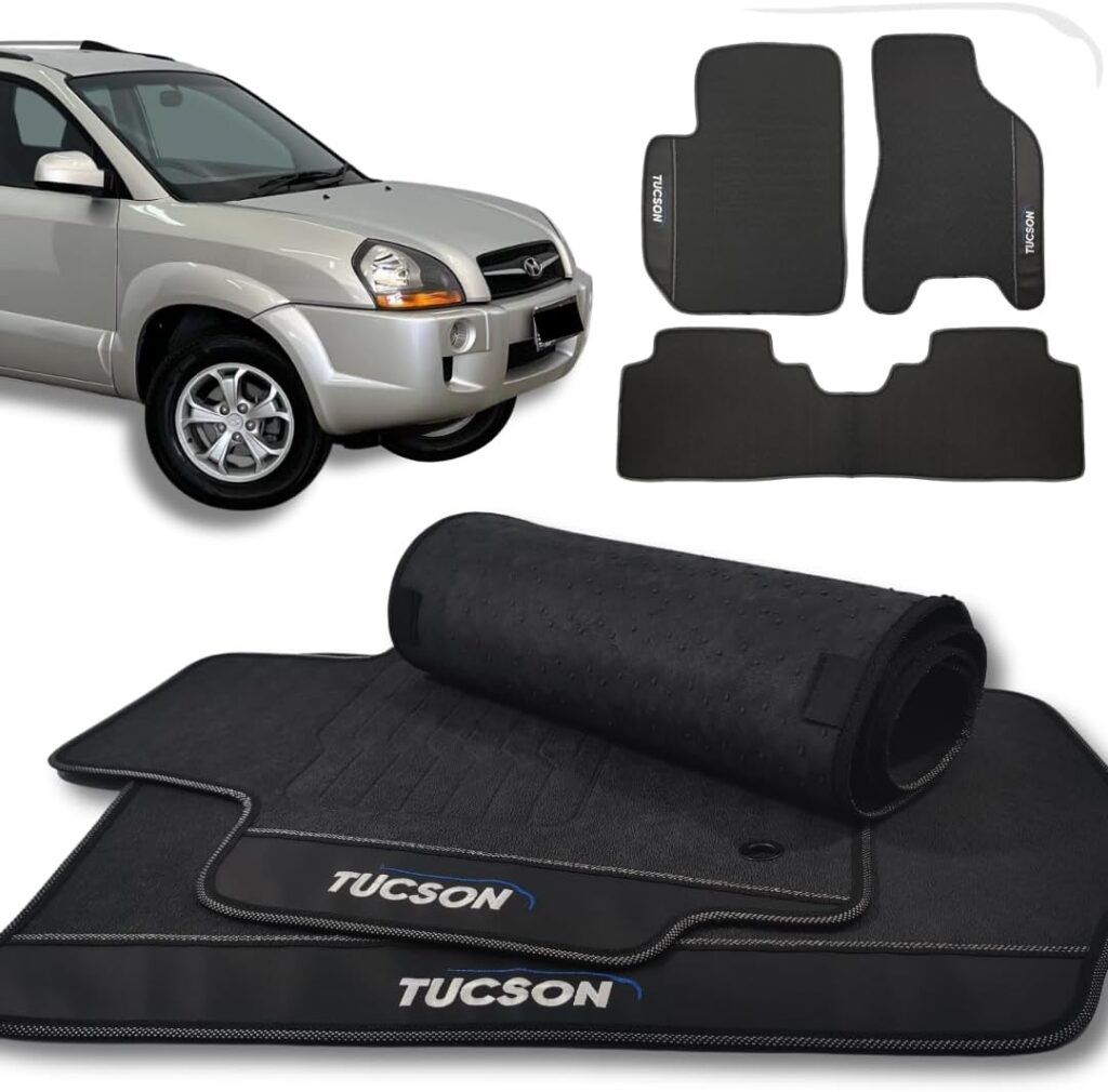 Jogo de Tapetes Automotivos Emborrachados para Tucson 2004-2005 - 2006-2007 - 2008-2009 - 2010-2011 - 2012-2013 - 2014-2015 - 2016-03 peças 7 61hSiNLJUL. AC SL1080