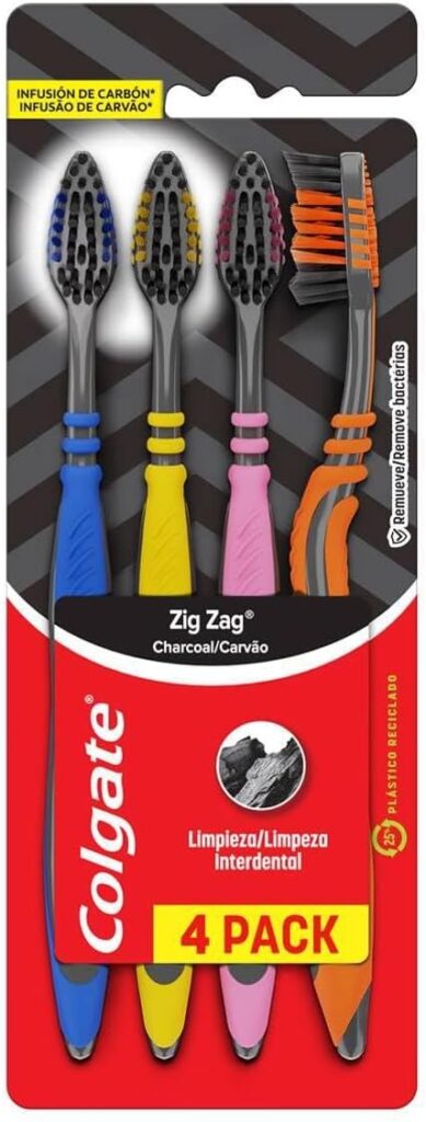 Escova Dental Colgate ZigZag Carvão 4 unid 5 61oJ08ij2BL. AC SL1200