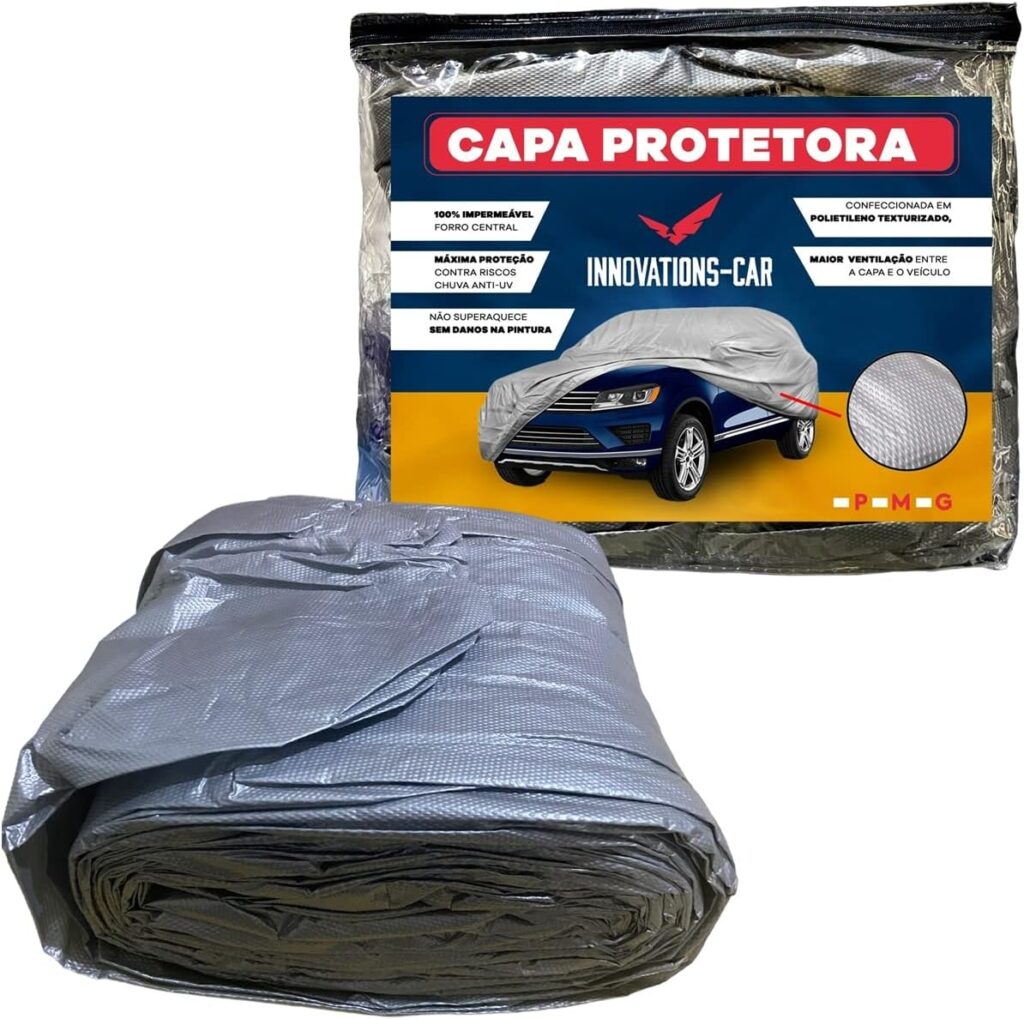Capa Cobrir Carro Protetora Anti-uv 100% Impermeável Forrada (Tamanho G) 12 714rcC3bLmL. AC SL1200