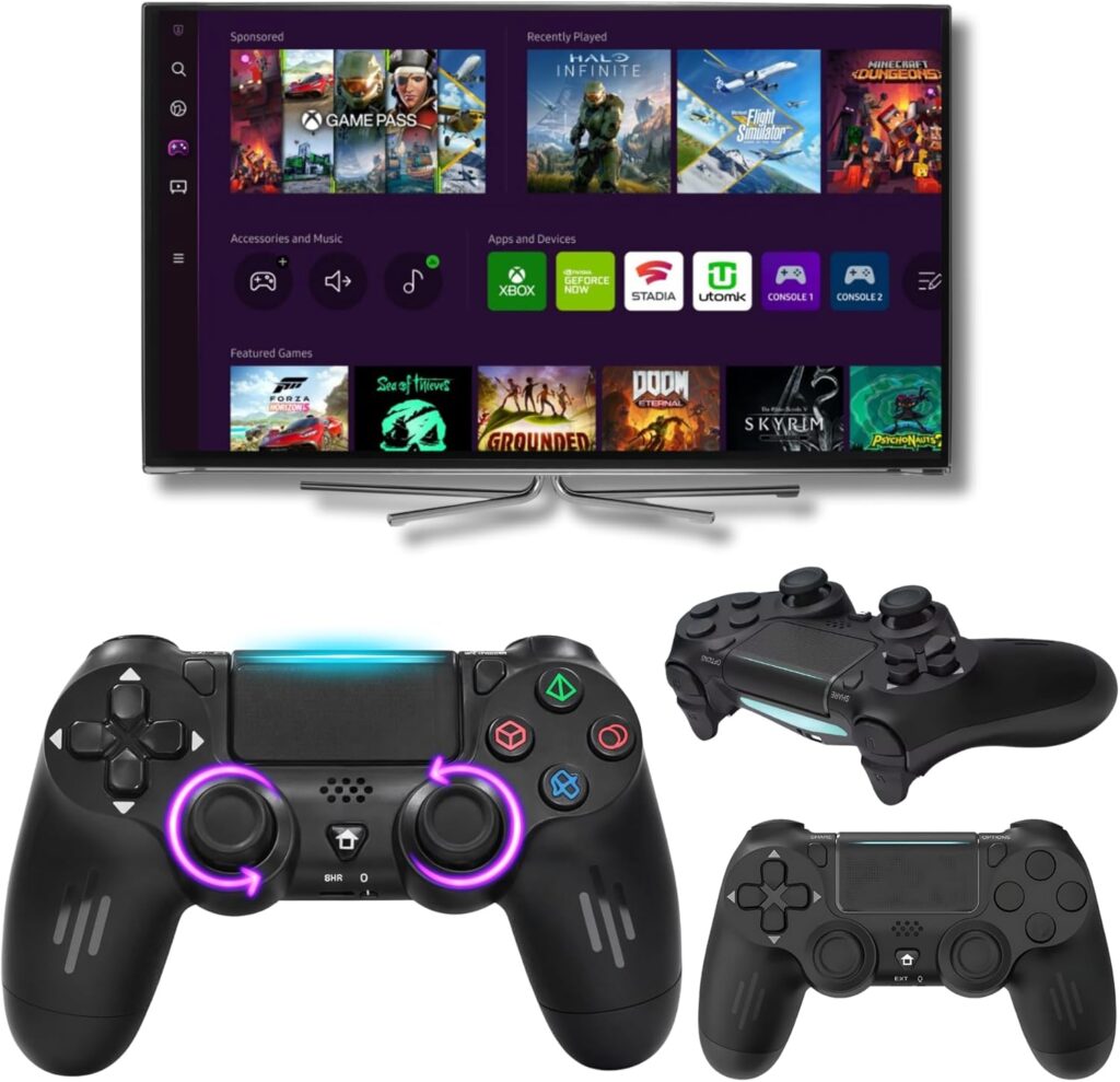 Controle Para TV Samsung Cu8000 Cu7700 Au7700 Bu7700 Bu8000 Gaming Hub Game Pass Geforce Now 3 Em 1 Crystal UHD 4K Qled LG TCL Phillips Android Google TV Tyzen 1 71A9uBX5veL. AC SL1500