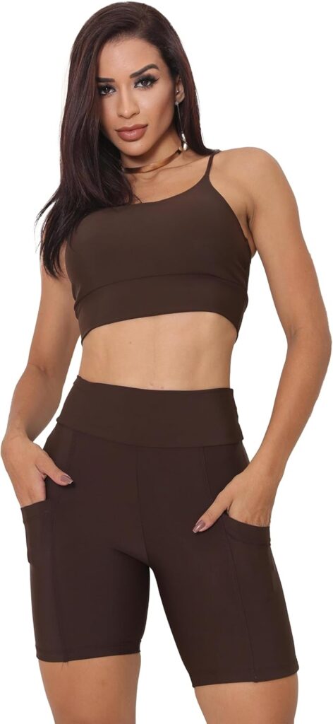 Conjunto Feminino Academia Top e Shorts Poliamida Respirável Fitness 2 71DRmemaYKL. AC SL1500