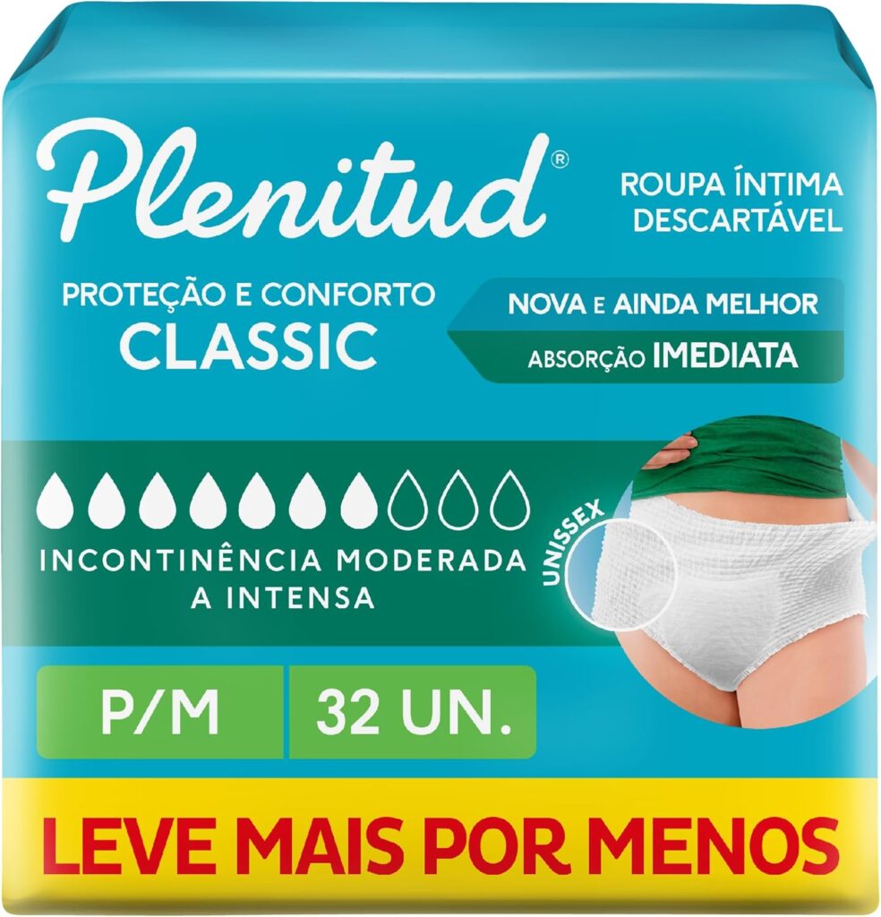 Plenitud Roupa Íntima Classic para Incontinência P/M-32 un 10 71lnCZRTWaL. AC SL1500