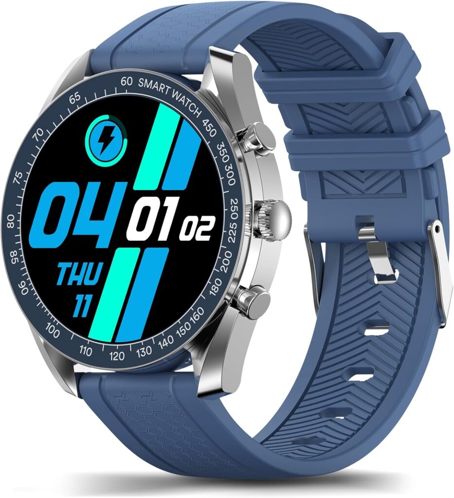 PEJE Smartwatch masculino e feminino (recepção/discagem), 100+ esportes à prova d'água IP67 Smartwatch, edômetro/calorias, relógio fitness de 1,39 polegadas para Android iOS (Azul) 1 71p2EQCL92L. AC SL1500