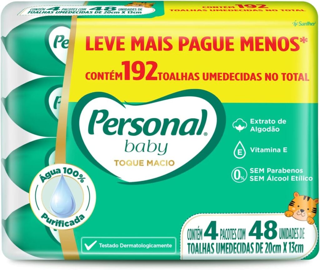 Personal Toalha Umedecida Personal Baby Toque Macio Promopack 192 unidades 1 71q4NH6xPkL. AC SL1500