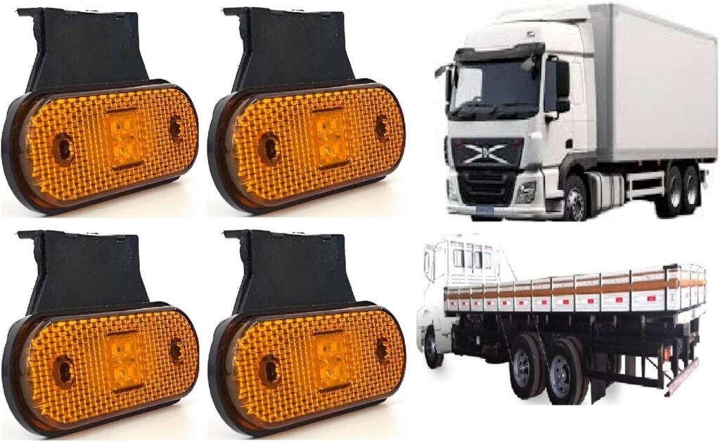 Kit 4 Lanterna Led Laranja Lateral Báu Carroceria Carreta 12/24v KLX 2 71sWBlY13VL. AC SL1388