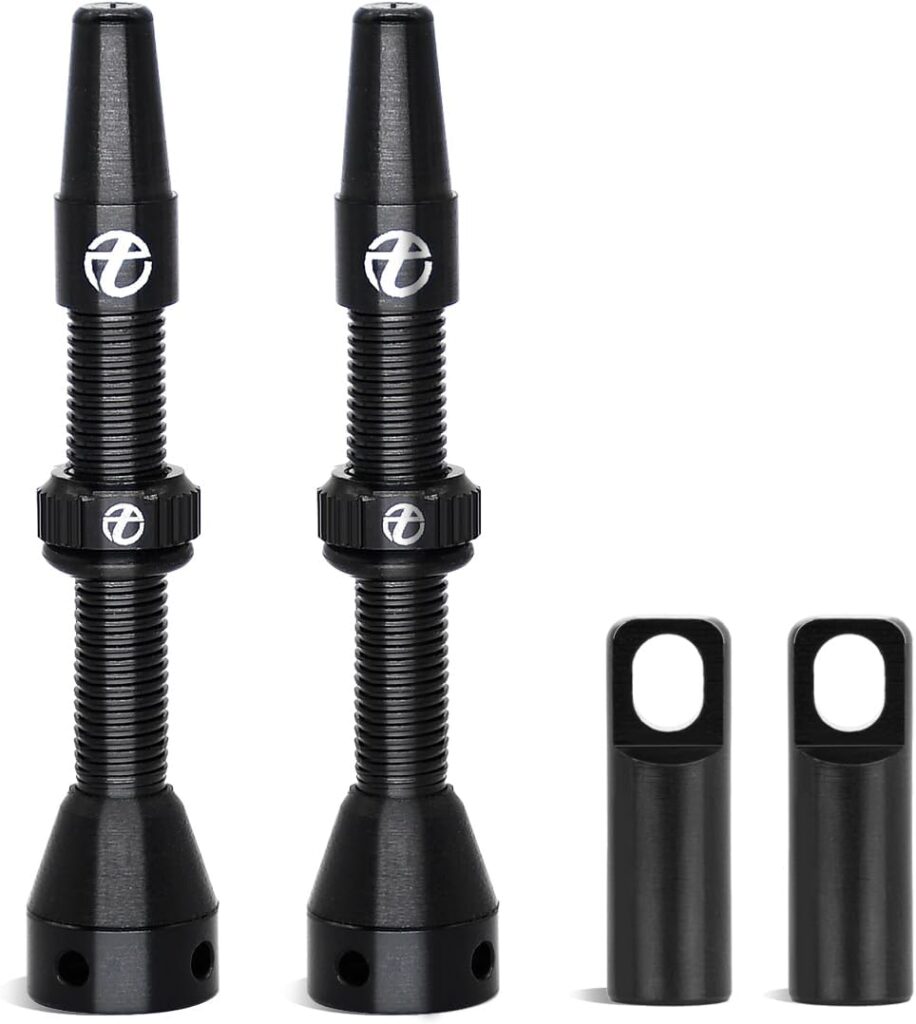 Thinvik Haste de válvula Presta sem câmara de ar 44/48/65/70/85 mm, kit de haste de válvula Presta sem câmara de liga superleve para pneus sem câmara - 2 hastes de válvula sem câmara (com tampa de 1 5161eygmkL. AC SL1200