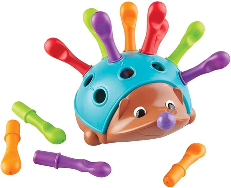 Domary Inserir Brinquedo Ouriço Educação Infantil Foco Brinquedo Montessori Treinamento Motor Fino para Meninos e Meninas Idade 18 meses +