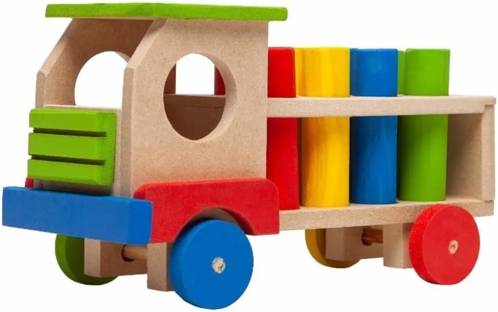 Caminhão Pinos Brinquedo Educativo Pedagógico de Madeira 7 51jl3BOsNHL. AC SL1080