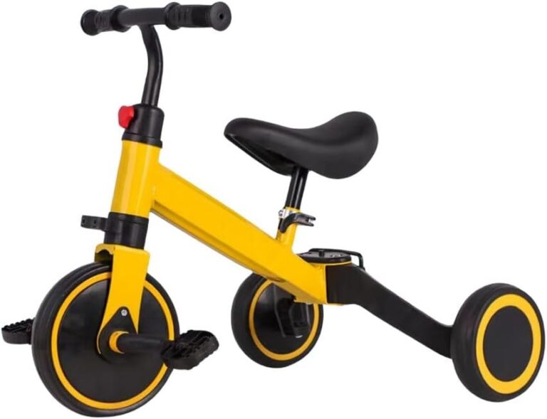 Triciclo com Pedal Bicicleta Equilíbrio com Pedal (Amarelo)