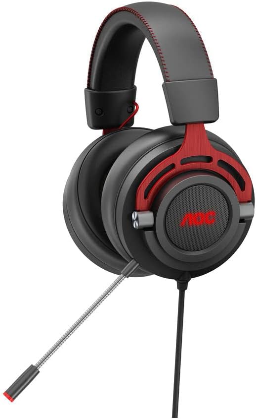 Headset USB Gamer, Headphone, fone de ouvido com microfone AOC GH300 Driver 50 mm, Multiplataforma, LED. 4 51r78q2zTdL. AC SL1000