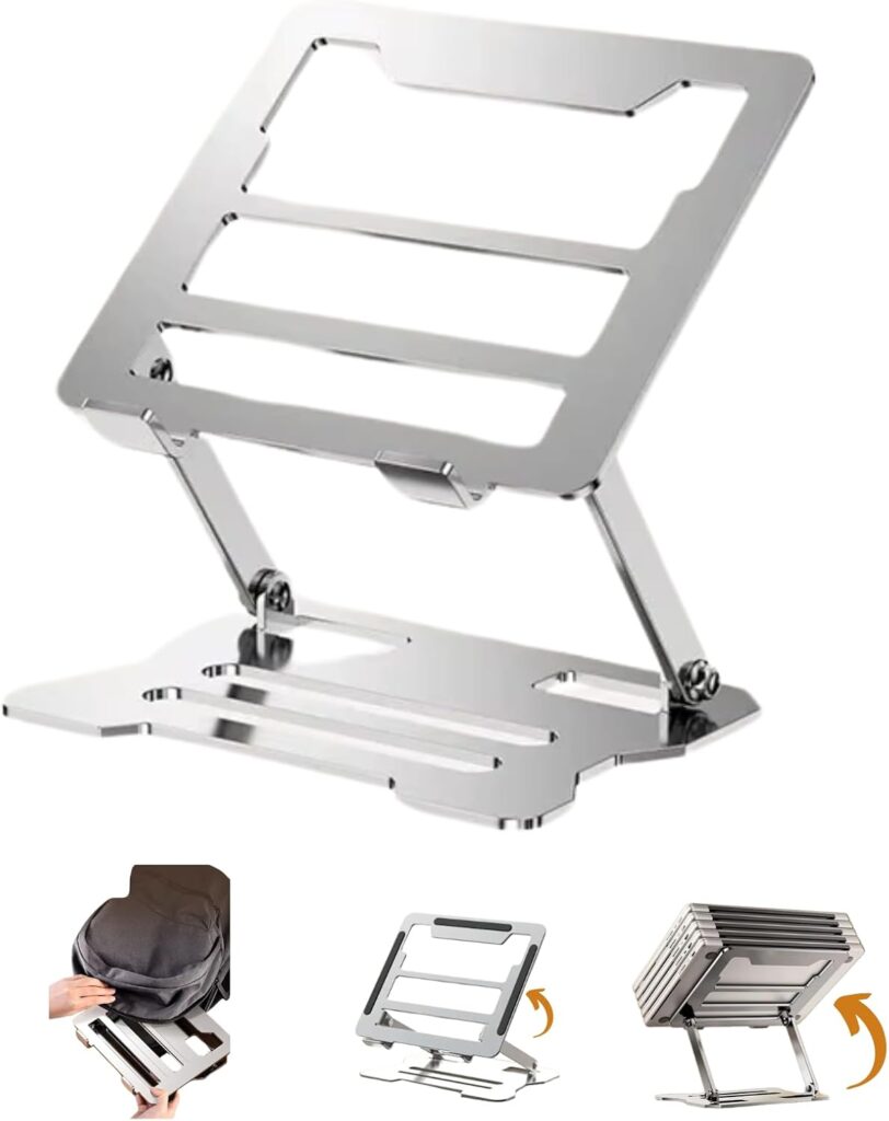 Suporte Ajustável de Alumínio para Notebook – Dobrável, Ergonômico – Compatível com MacBook, iPad, HP, Dell, Lenovo Até 17 Polegadas 1 610ljV1ZRUL. AC SL1500