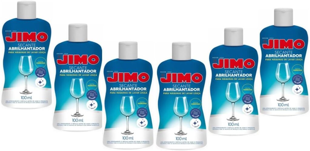 KIT 6 Jimo Secante Abrilhantador 100ml Para Maquina de Lavar Louças 9 61F1k2TFVBL. AC SL1234