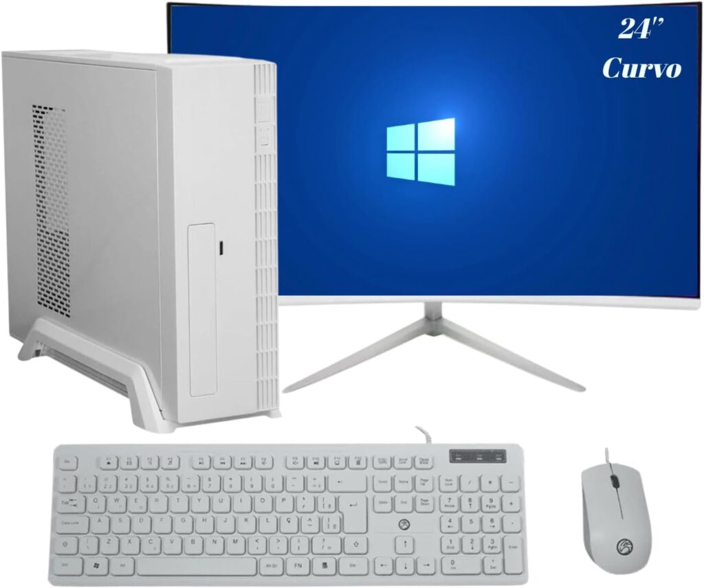 Computador Branco Completo Compacto Slim Intel Core i7, 16GB de memória, SSD 1 TB, Windows 10, Monitor LED 24" Tela Curva 75Hz 2 61FXu6z1YHL. AC SL1500