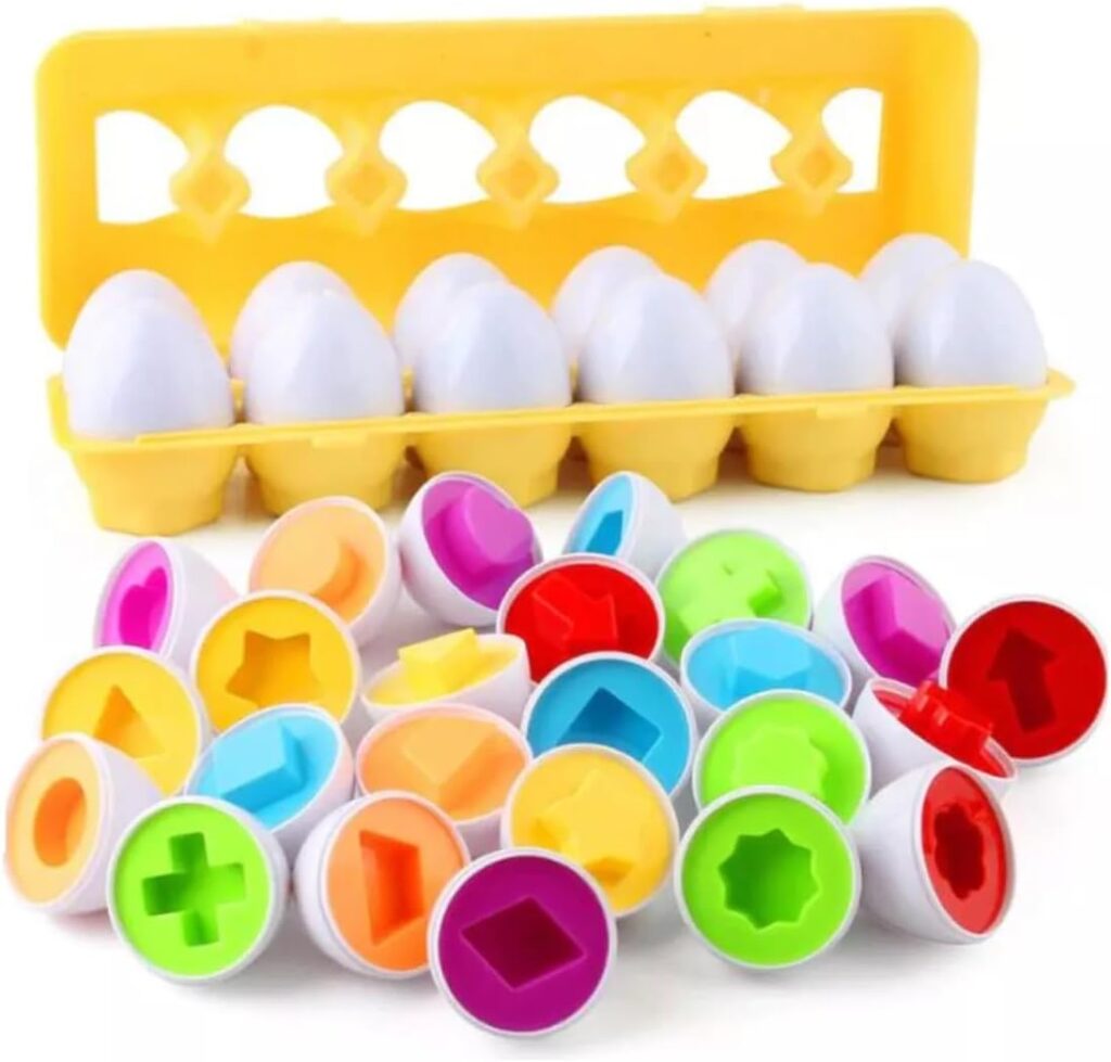 Polibrinq Brinquedo Educativo Encaixe Ovos Cores e Formas, 12 Peças, Ideal para Crianças a Partir de 12 Meses 4 61OX7CmCd6L. AC SL1200