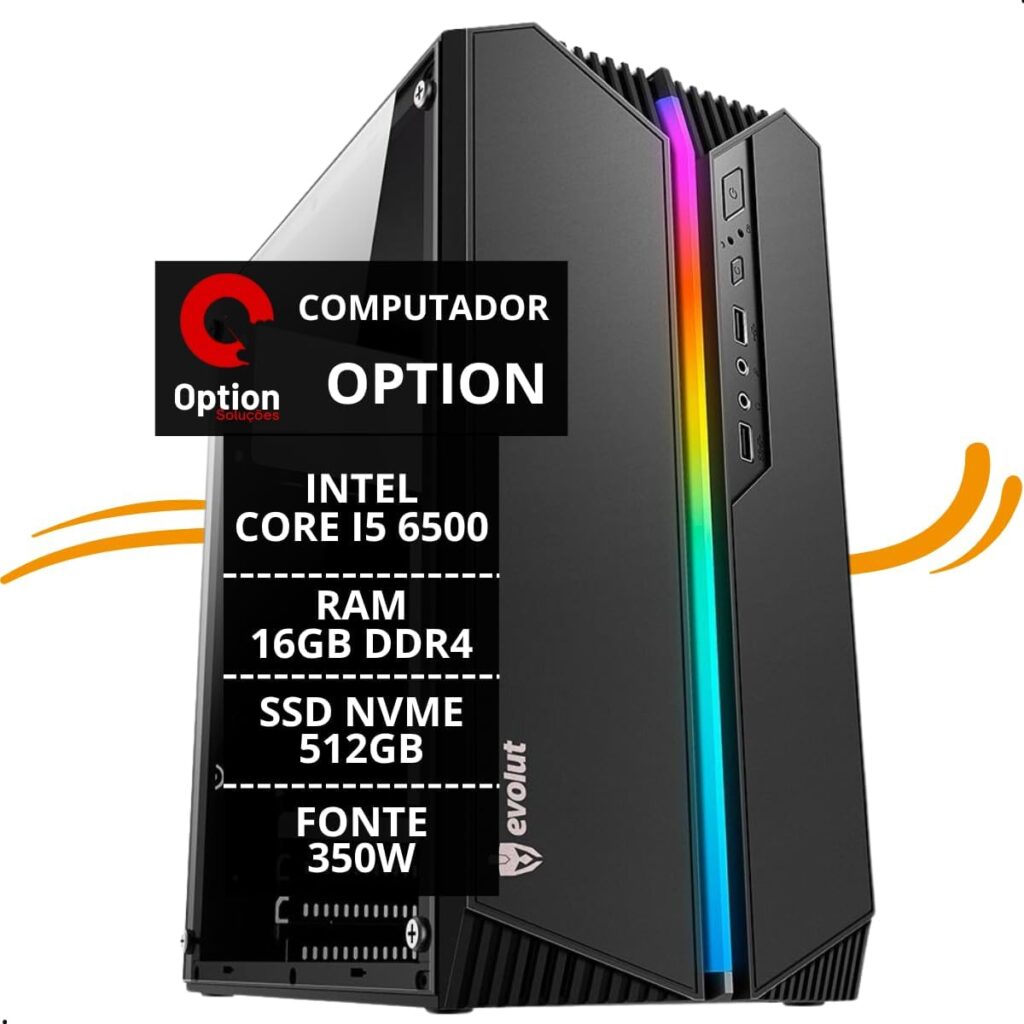 Pc Gamer Computador Cpu Intel Core I5 6500 / SSD 512GB M.2 NVMe / 16GB Memória Ram Ddr4 / Windows 10 Pro 2 61QeI0POGeL. AC SL1200