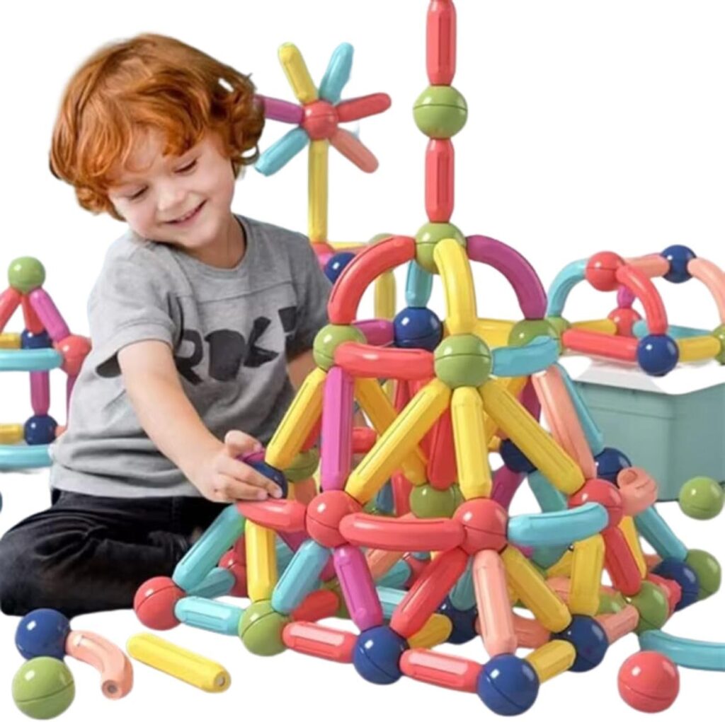 Blocos de Montar Magnéticos Bastões para Construção Brinquedo Educativo Infantil (42 Peças) 1 61R6UDf9NVL. AC SL1300