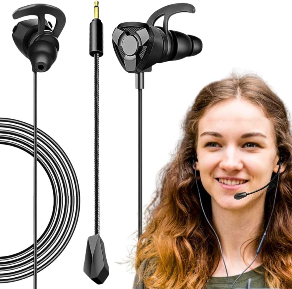 Fone De Ouvido Gamer In-ear Com Microfone Flexível Ajustável Removível L26 Preto Aula Online Ead Compatível Com Celular Pc Console Notebook Jogos Online Musica Podcast 8 61UwPKuxHlL. AC SL1200