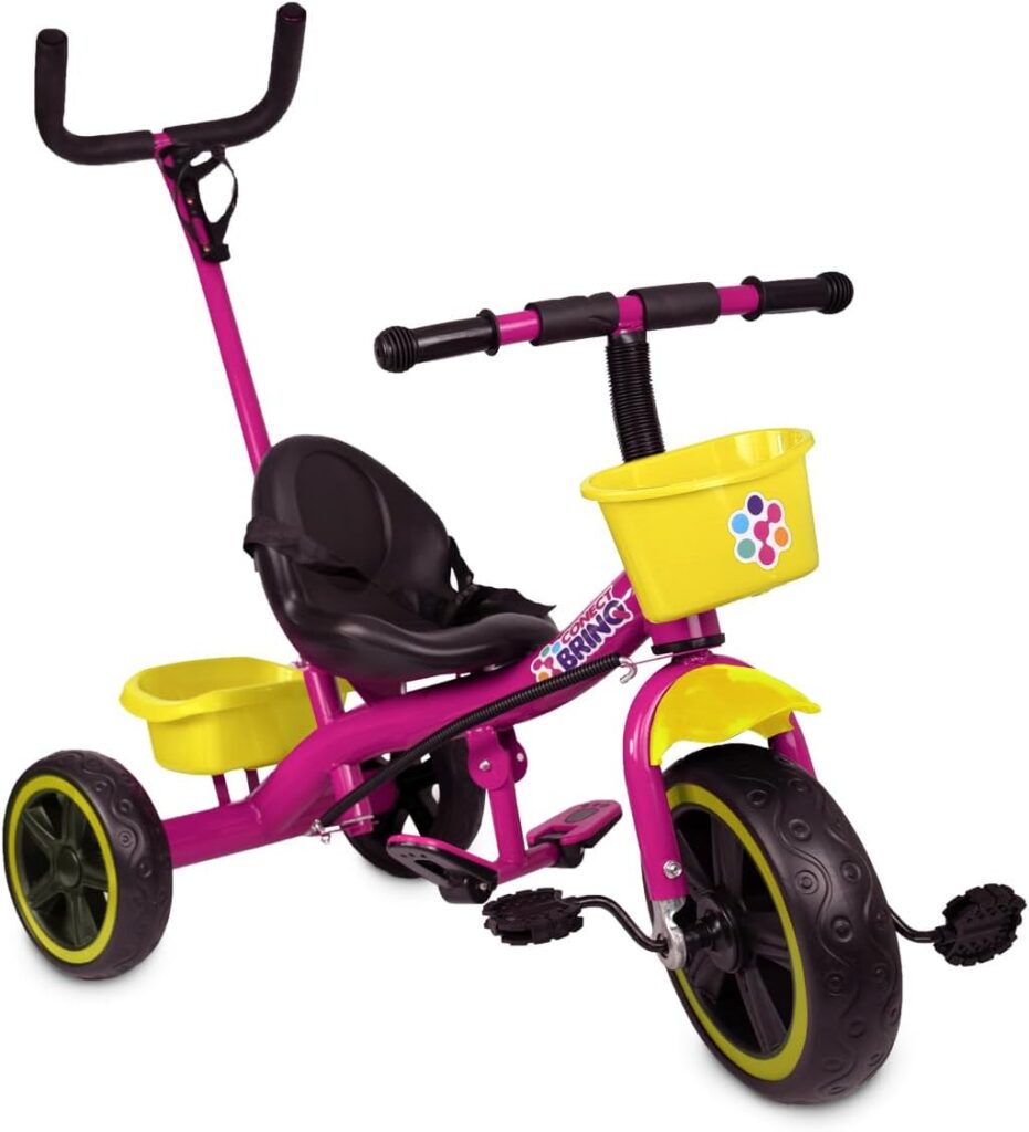 TRICICLO INFANTIL PASSEIO PEDAL 2 EM 1 CESTO MEGA COMPRAS (Rosa) 7 61erHDcLCL. AC SL1200