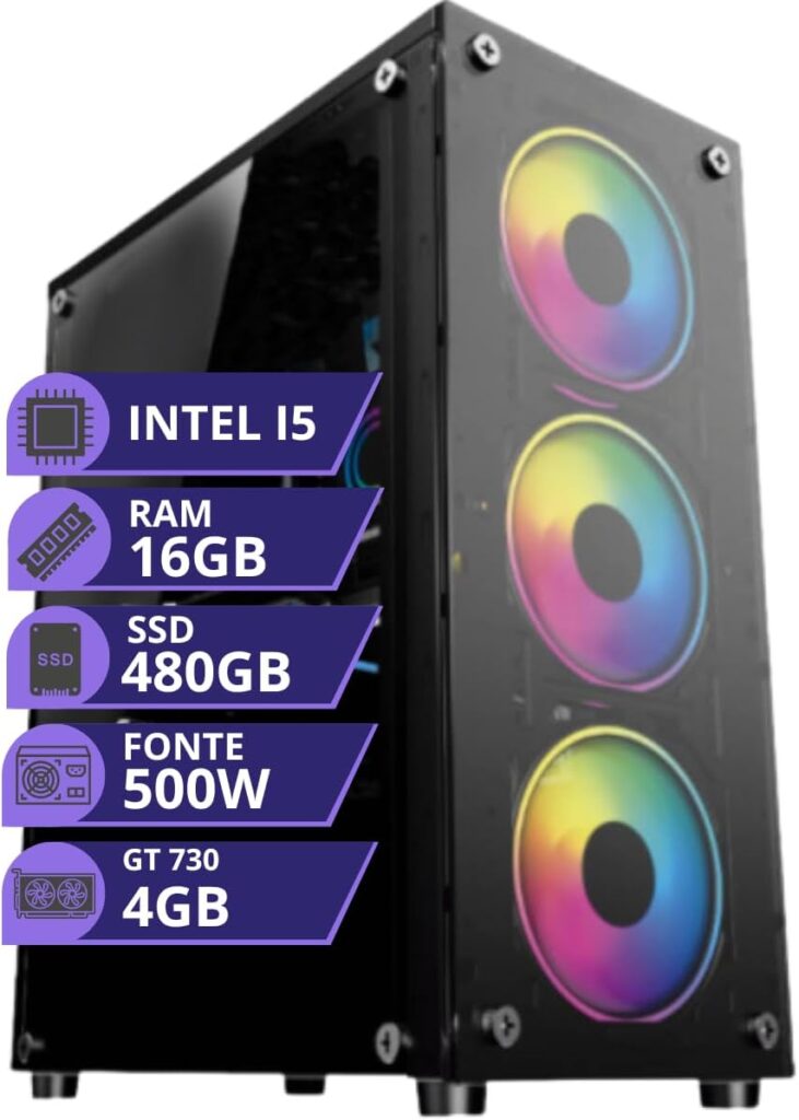 Pc Gamer Cpu Intel Core I5 Ssd 480gb Memoria 16gb Placa Vídeo 4gb Fonte 500W 12 61kiQREEI3L. AC SL1200