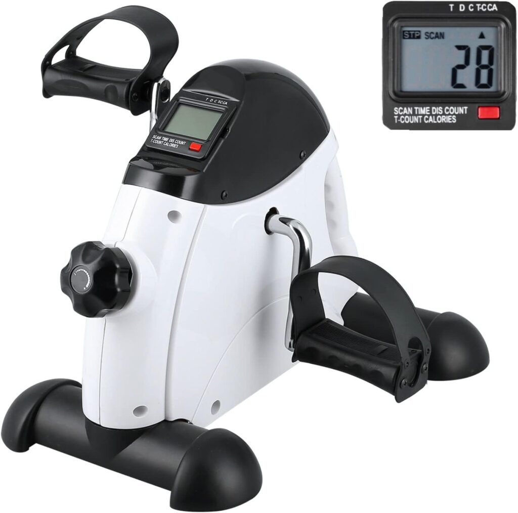Mini bicicleta ergométrica, pedal de bicicleta Uten sob a mesa, exercitador peddler, máquina portátil de peddler braço e perna com telas LCD 12 61l8aDYFhSL. AC SL1500