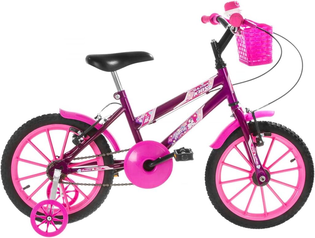 Bicicleta Reforçada Infantil Juvenil Bicicleta Ultra Bikes Kids Unicorn Aro 16 Lilás/Feminina Rosa 12 61npyYYYMFS. AC SL1200