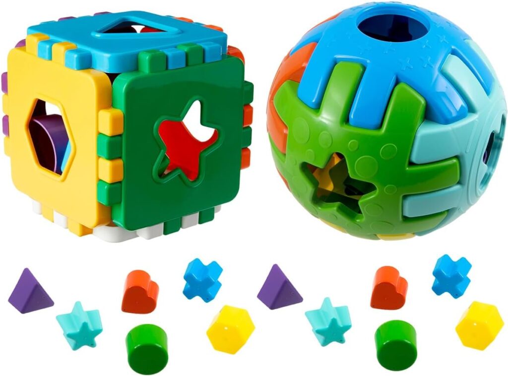 Kit Educativo com Cubo e Bola Didáticos Bebês 1 Ano Estimula Desenvolvimento Infantil 9 61pHGo9MFcL. AC SL1200
