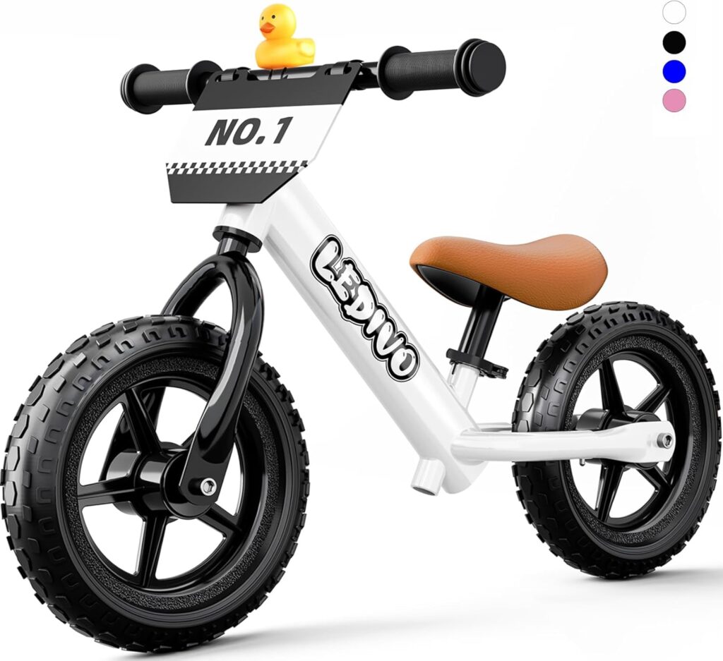 Bicicleta de equilíbrio infantil de 2 anos, de 18 meses a 5 anos, bicicleta de empurrar de 30 cm com placa personalizada (3 conjuntos de adesivos e brinquedos incluídos), bicicleta de presente 4 71BdgyIo7eL. AC SL1500