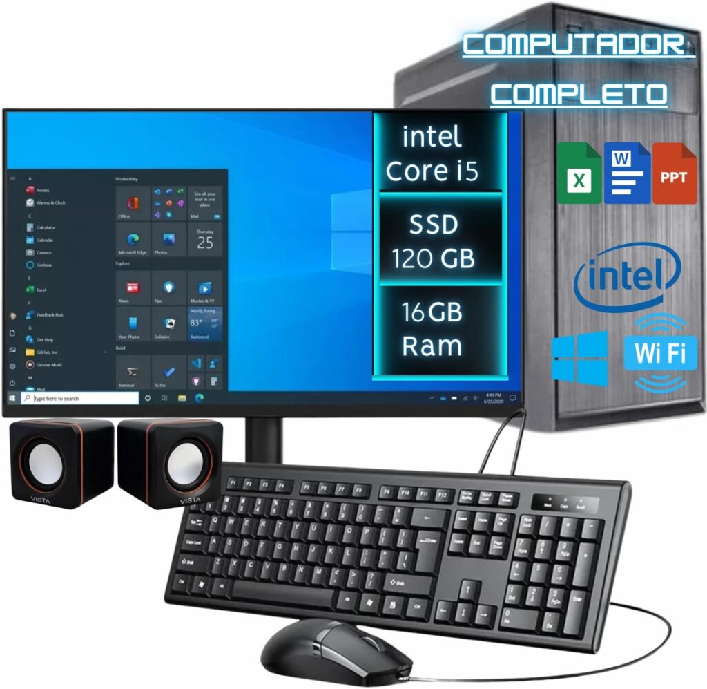 Computador completo Home office Intel core i5, SSD 120gb, 16gb ram,monitor 20 polegadas,teclado e mouse, caixa de som,WIFI - DreamComputers DCP-COMPLETO021 9 71Z0ju5jMuL. AC SL1500