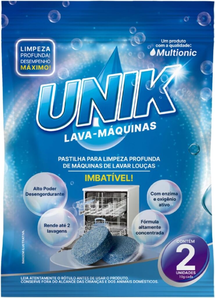 Pastilha para Limpeza Máquina de Lavar Louça C/2Un Unik 11 71a6IG09TDL. AC SL1500