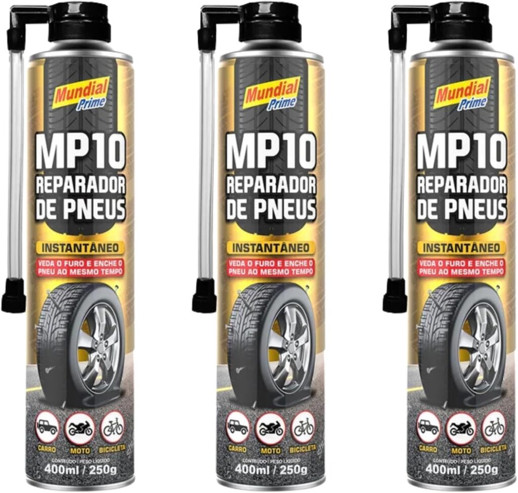 Kit 3 Reparador de Pneus Instantâneo MP10 400ml/250g - Solução Rápida para Emergências 4 71iGM23x1HL. AC SL1500