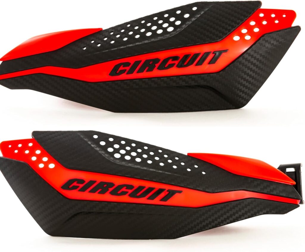 Protetores de Mão para Motocicleta - Protetores de Mão Universais de Alta Resistência Dakar - Protetores de Mão para Moto com Suportes, Porcas e Parafusos pela Circuit Equipment - Vermelho 4 71lSxc2xQbL. AC SL1500