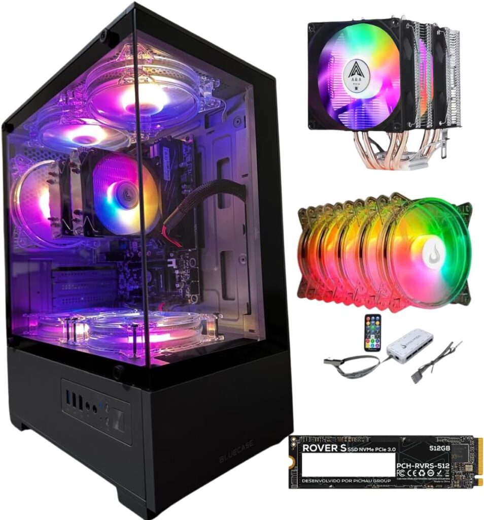 PC Gamer AMD Ryzen 5 5600GT, 16GB DDR4 3200MHz(2x8GB Dual Channel), SSD M.2 NVMe 512GB, 5 Fans ARGB + Controladora, Air Cooler CPU Duplo ARGB A&A Tech - StormGlass 5600GT 4 71paGsm3UoL. AC SL1200