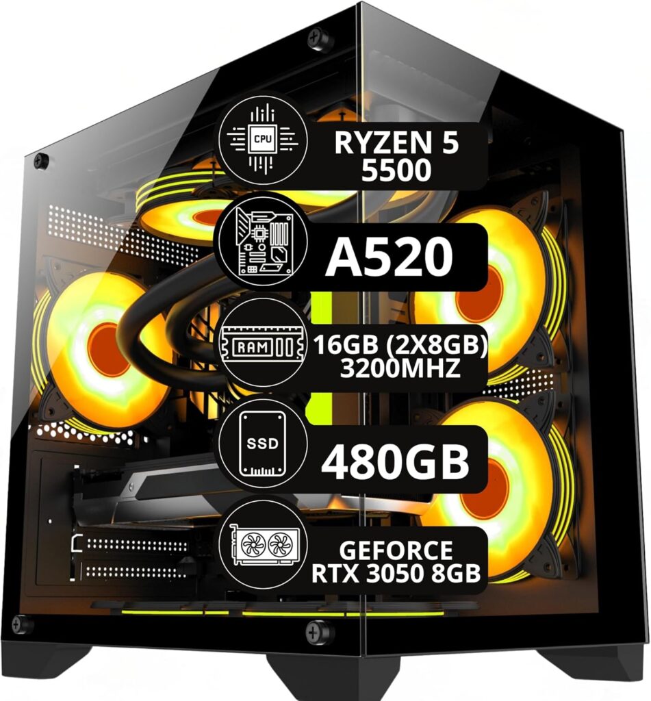 Pc Gamer Option Amd Ryzen 5 5500 16gb Ssd 480gb Gab Aquario - (ESCOLHA A PLACA DE VIDEO) (RTX 3050 8gb) 8 818Lfl0R6kL. AC SL1500