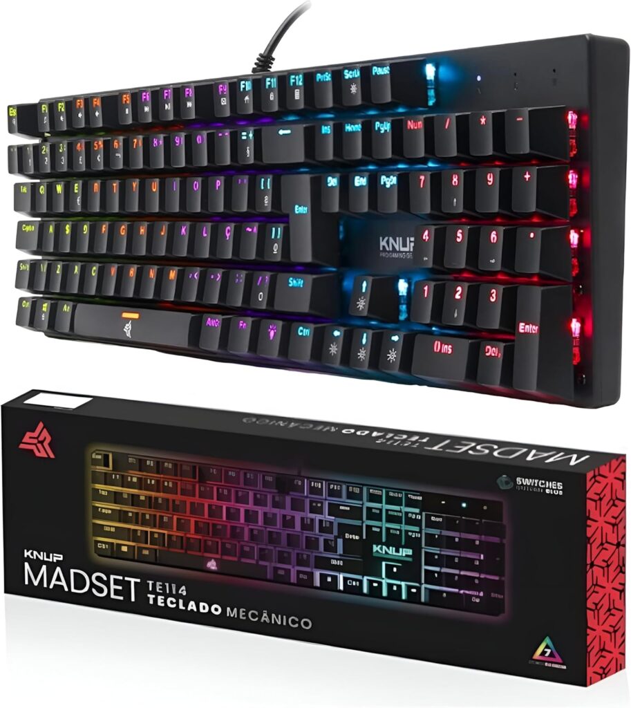 Teclado Mecânico Gamer Switch Blue Led Rgb 12 Cores Rainbow Anti Ghosting Usb Pc Computador Notebook Mac 9 81AZqM8SIxL. AC SL1500