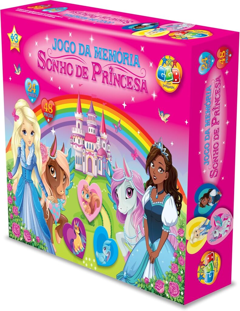 GGB Plast Jogo Da Memória sonho de princesa 48 peças, Multicor 2 81xd05h5ceL. AC SL1500