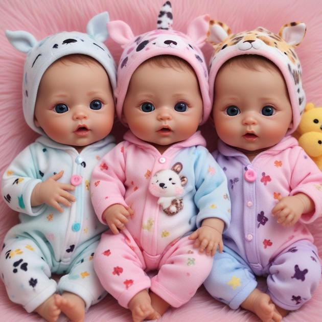 Mini Bonecas Bebê Reborn: Kit 3 Unidades Fofas e Divertidas