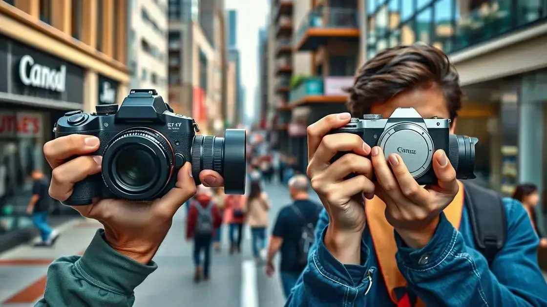 diferenças entre câmeras DSLR e mirrorless